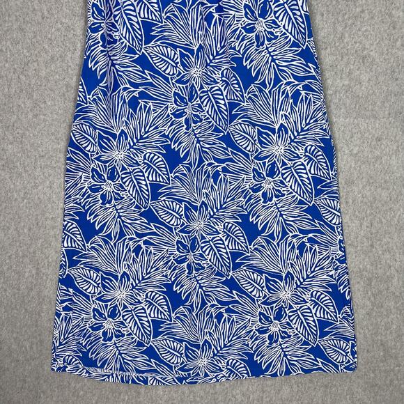 Blue Ginger Blue Floral Hawaiian Sleeveless Halter Neck Midi Dress Size XS - Picture 4 of 11